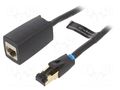 Extender Ethernet; RJ45 socket,RJ45 plug; F/FTP; Cat 8; OFC; PVC VENTION IKHBD
