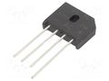 Bridge rectifier: single-phase; Urmax: 1kV; If: 6A; Ifsm: 150A; flat DC COMPONENTS KBU6M-DC