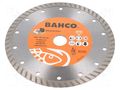 Cutting diamond wheel; Ø: 180mm; Øhole: 22.23mm; Disc thick: 3mm BAHCO SA.3916-180-10S-UE