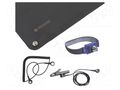 Mat: table set; ESD; L: 500mm; W: 400mm; Thk: 0.5mm; black BERNSTEIN BRN-9-354