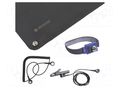Mat: table set; ESD; L: 500mm; W: 400mm; Thk: 0.5mm; black BERNSTEIN BRN-9-354