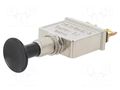 Switch: push-pull; Pos: 2; 75A/28VDC; black; Illumin: none; on panel SWITCH COMPONENTS PP-1A-DC-7-B