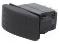 ROCKER; SP3T; Pos: 3; (ON)-OFF-(ON); 20A/14VDC; black; IP56; none SWITCH COMPONENTS SRD1-1G-DC-1-BNN