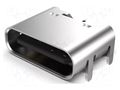 Connector: USB C; socket; SMT; PIN: 6; horizontal; top board mount GCT USB4125-GF-A-0190