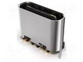 Connector: USB C; socket; SMT; PIN: 6; vertical; top board mount; 3A GCT USB4140-GF-0230-C