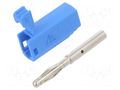 Connector: 2mm banana; plug; 10A; 30VAC; 60VDC; blue; nickel plated STÄUBLI SLS205-X-23