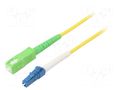 Fiber patch cord; OS2; LC/UPC,SC/APC; 10m; Optical fiber: 9/125um Goobay SCA-LCU/OS2-100YL