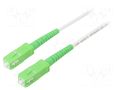 Fiber patch cord; OS2; SC/APC,both sides; 15m; LSZH; white Goobay SCA-SCA/OS2-150WH