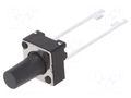 Microswitch TACT; SPST; Pos: 2; 0.05A/12VDC; THT; none; 1.57N; 9.5mm E-SWITCH TL59BF160Q