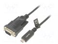 USB to RS232 converter; D-Sub 9pin plug,USB C plug; 1.2m LOGILINK AU0051A