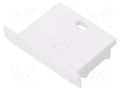 Cap for LED profiles; white; 20pcs; ABS; with hole TOPMET TOP.E4990001