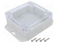 Enclosure: multipurpose; X: 105mm; Y: 105mm; Z: 45mm; ZP; light grey KRADEX ZP10510545UJPH-PC