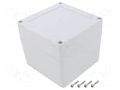 Enclosure: multipurpose; X: 105mm; Y: 105mm; Z: 90mm; ZP; light grey KRADEX ZP10510590JH-PC