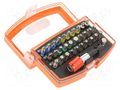 Kit: screwdriver bits; Mounting: 1/4" (C6,3mm); bag; 32pcs. PG TOOLS PG-32A