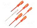 Kit: screwdrivers; insulated; Phillips,slot; 6pcs. PG TOOLS PG-T020