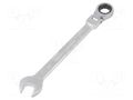 Wrench; combination spanner,with ratchet,with joint; 17mm PG TOOLS PG-T097