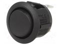 ROCKER; SP3T; Pos: 3; (ON)-OFF-(ON); 10A/28VDC; black; none; RA SWITCH COMPONENTS RA1-1G-DC-2-B