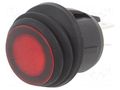ROCKER; DPST; Pos: 2; ON-OFF; 20A/14VDC; red; IP65; LED; RA; UL94V-2 SWITCH COMPONENTS RA4-2A-DC-2-RL