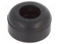 Screw fastened foot; H: 11.1mm; black; Dim: Ø18.2mm; Cutout: Ø3.2mm KEYSTONE KEYS722