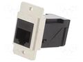 Coupler; DUALSLIM; Cat: 5e; 8p8c; RJ45 socket,both sides; angled CLIFF CP30751M3