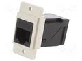 Coupler; DUALSLIM; Cat: 6; 8p8c; RJ45 socket,both sides; angled CLIFF CP30752M3