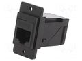 Coupler; DUALSLIM; Cat: 6; 8p8c; RJ45 socket,both sides; angled CLIFF CP30752MB3