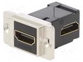 Coupler; HDMI socket,both sides; DUALSLIM; gold-plated; 29mm CLIFF CP30753M