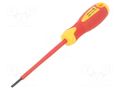 Screwdriver; insulated; slot; SL 3; 100mm; 1kVAC; tool steel HÖGERT TECHNIK HT1S903