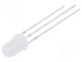 LED; red/blue; 5mm; 30°; Front: convex; 3÷15VDC; No.of term: 3; round OPTOSUPPLY OSRBMC5A52A-VV