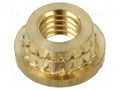 Threaded insert; brass; M3; BN 37905; L: 1.85mm; for plastic TAPPEX KVT-0006M3