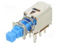 Switch: push-button; Pos: 2; DPDT; 0.3A/30VDC; Rcont max: 200mΩ E-SWITCH LC2255EENP