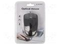 Mouse; black; USB A; optical,wired; 1.35m; No.of butt: 4 GEMBIRD MUS-4B-01