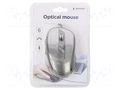 Mouse; black,grey; USB A; optical,wired; DPI change button; 1.35m GEMBIRD MUS-6B-01-BG