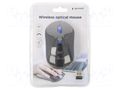 Mouse; black,blue; USB A; wireless,optical; DPI change button GEMBIRD MUSW-4B-03-B