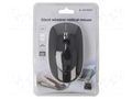 Mouse; black; USB C; wireless,optical; DPI change button; 10m GEMBIRD MUSW-4BSC-01