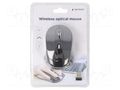 Mouse; black,silver; USB A; wireless,optical; No.of butt: 6; 10m GEMBIRD MUSW-6B-01
