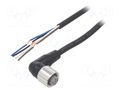 Cable: for sensors/automation; M12; PIN: 4; angled; Len: 5m; plug; 4A OMRON XS2FM12PVC4A5M