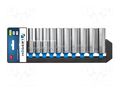 Wrench-set; 6-angles,socket spanner; Mounting: 1/2"; long; 10pcs. HÖGERT TECHNIK HT1A888