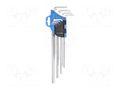 Wrench-set; hex key; Chrom-vanadium steel; long; 9pcs. HÖGERT TECHNIK HT1W803