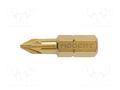 Screwdriver bit; Pozidriv®; PZ1; Overall len: 25mm; 5pcs. HÖGERT TECHNIK HT1S384