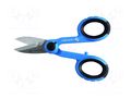 Scissors; for cables; ergonomic handle,serrated  blade HÖGERT TECHNIK HT1P040