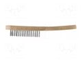 Brush; wire; steel; wood; 290mm; Number of rows: 4 HÖGERT TECHNIK HT3B624