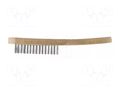Brush; wire; steel; wood; 290mm; Number of rows: 6 HÖGERT TECHNIK HT3B626