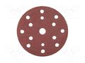 Sanding plate; Granularity: 80; Mounting: bur; with holes; Ø150mm HÖGERT TECHNIK HT8D132