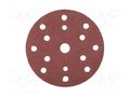 Sanding plate; Granularity: 100; Mounting: bur; with holes; Ø150mm HÖGERT TECHNIK HT8D133