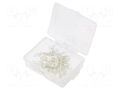 Kit: LED; THT; 3mm; 50pcs; white cold; plastic box; 7.5mA; 30° OPTOSUPPLY OKLEDT3050WAV