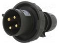 Connector: AC supply 3-phase; plug; male; 32A; 400VAC; IEC 60309 PCE 0242-6.U