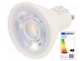 LED lamp; warm white; GU10; 230VAC; 350lm; P: 5W; 36°; 2700K ams OSRAM 4058075198586