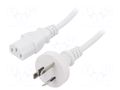 Cable; 3x0.75mm2; AS/NZS 3112 (I) plug,IEC C13 female; PVC; 1.8m LIAN DUNG SN27-3/07/1.8WH