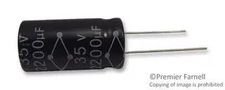 CAP, 2200┬╡F, 35V, 20% MCGPR35V228M16X32